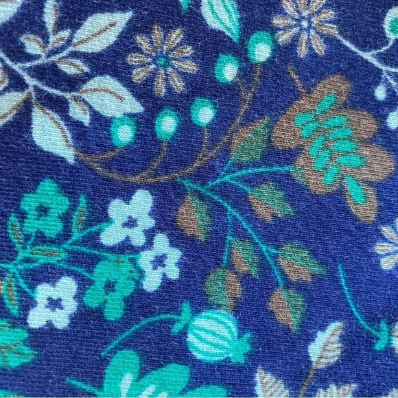 Talbots Blue/Green Flora‎ lFunnel Neck Pullover/Jogger/Loungewear (Size S/XS) - Picture 8 of 12
